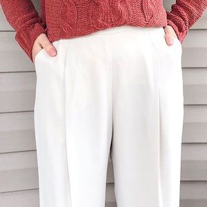 Designer white trousers